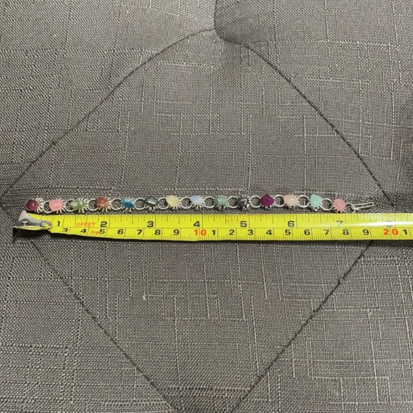 Pretty bracelet with colorful gem stones - Picture 2 of 4